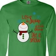 thumbnail image 4 of Inktastic Christmas Let It Snow Cute Snow Man with Snowflakes Long Sleeve T-Shirt, 4 of 5