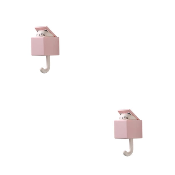 Yuarrent Gancho de pared Adorable para el hogar, colgador de bolsos autoadhesivo para sala de estar, ropa sin perforaciones, pantalones, soporte Type2 NO2