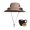 Khaki, variant on HBBKVI Solar Powered Fan Hat, Solar Fan Hats for Men, Wide Brim Fishing Hat, Breathable Sun Hat