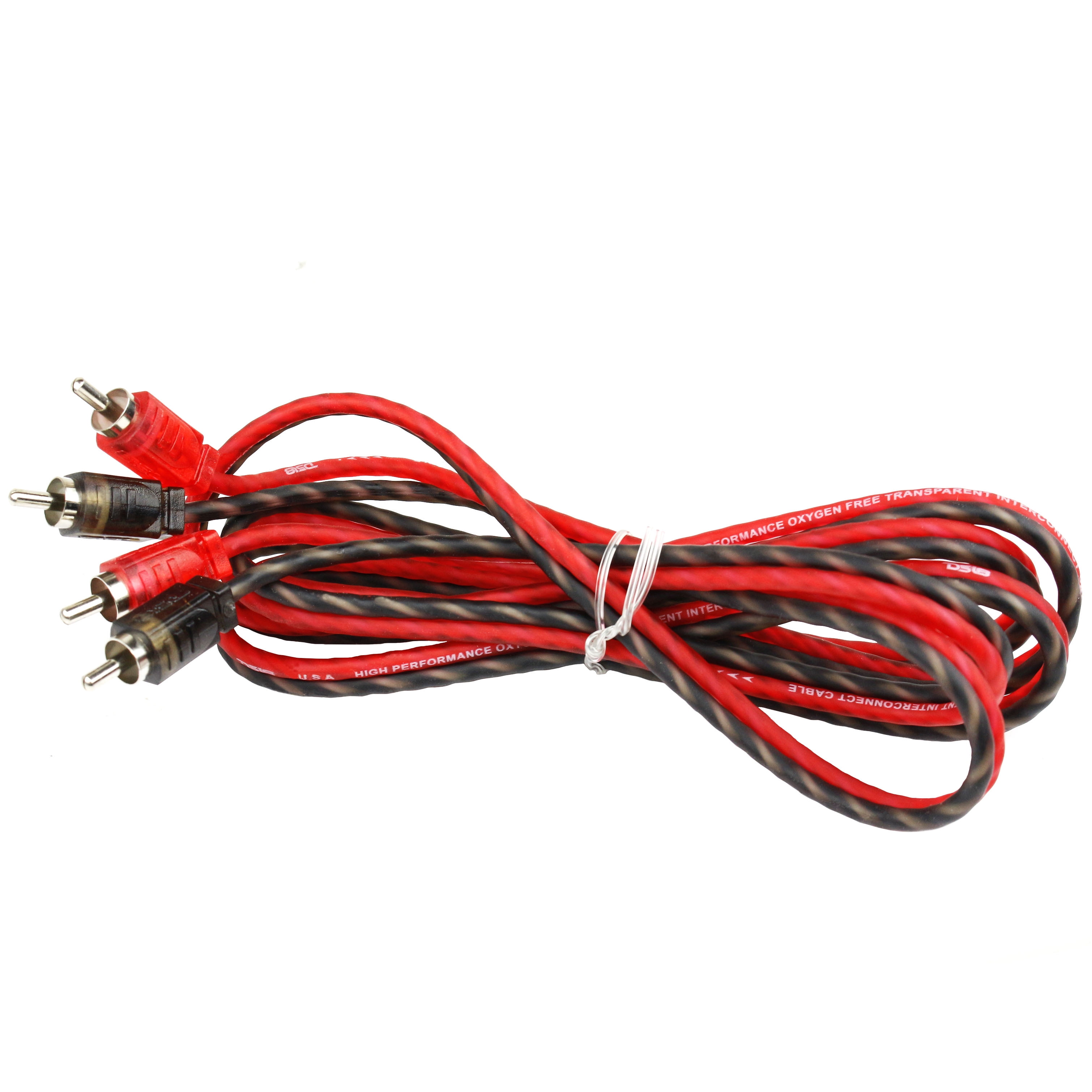 DS18 6 ft 2 Channel Shielded Twisted Interconnect RCA Audio Video Cable