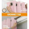 thumbnail image 3 of Light Pink 100% Blackout Curtains for Kids Bedroom Keep Cold Out, Thermal Insulated Drapes with Grommet Privacy Energy Saving for Winter Living Room Window, 2 Panels, 42 X 68 Inch, 3 of 7