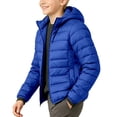 thumbnail image 5 of Cethrio Boys Puffer Jackets, Long Sleeve Warm Zip up Casual Winter Outerwear with Pockets Blue Size 11-12T, 5 of 6