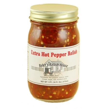 Byler's Relish House Homemade Amish Country Extra Hot Pepper Relish 16 oz.