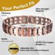 thumbnail image 4 of Pulsera Magnética De Cobre Para Hombre, Elegante Pulsera De Cobre Macizo Al 99,99 % Con Imanes Potentes De Doble Fila, Joyería De Terapia De Campo Magnético (Cobre), 4 of 5