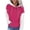 Hot Pink, variant on BangWanChi Trendy Queen Hoodie Oversized Women's Casual Patchwork Print Long Sleeve Pocket Hoodie Hooded Tops Blouse