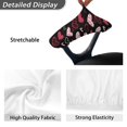 thumbnail image 4 of SCRAWLGOD Heart Polka Dot Stripe Dustproof Office Chair Arm Slipcovers Cozy Removable Gaming Chair Arm Rest Protector Non-Slip Desk Chair Armrest Cover, 4 Pieces, 4 of 6
