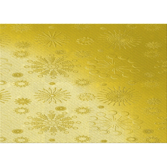 Ahgly Company Tapis d'Intérieur Lavables en Machine Rectangle Transitionnel Jaune Vif, 2' x 3'