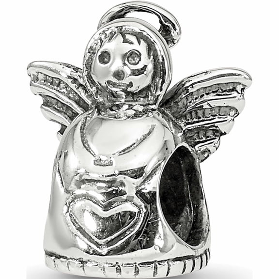 Sterling Silver Reflections Angel Bead (12.6 X 8.1) Made In India -Jewelry By Sweet Pea