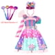 thumbnail image 4 of 2024 Purim Girls Rainbow Candy Carnival Costume Kids Cosplay Lollipop Princess Rainbow Dresses Headband Birthday Party Clothes, 4 of 4