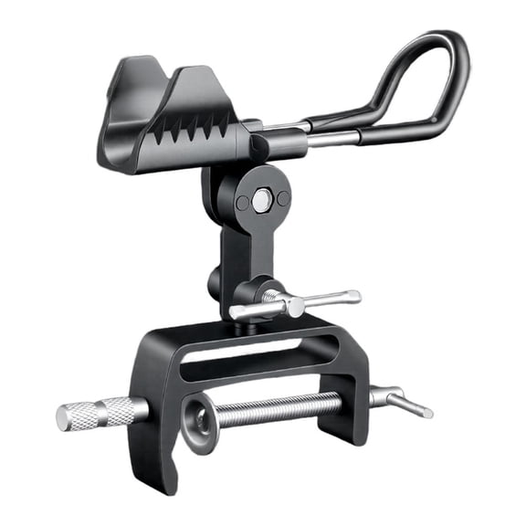 GRIMPEX Boat Fishing Rod Holder Aluminum Alloy Adjustable Black/Silver/Red A-Black