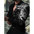 thumbnail image 1 of Camisas sociales de lujo de moda de otoño para hombre, camisas con solapa y botones, blusas casuales con estampado de lunares, suéteres de manga larga para hombre, 1 of 6