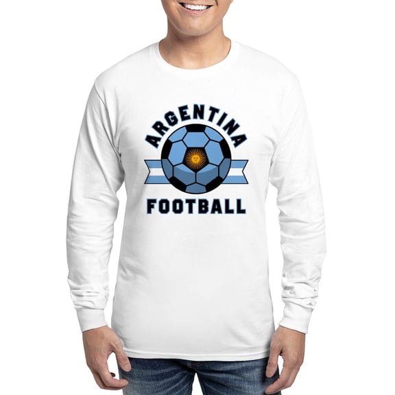 CafePress - Argentina Football Long Sleeve T Shirt - Unisex Cotton Long Sleeve T-Shirt