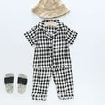 thumbnail image 2 of WEIYLL Pyjamas pour Filles Été Imprimés de Dessins Animés Manches Courtes Col Rabattu Boutons Hauts Pantalons Confortables Ensemble de Nuit Doux 3 Pcs, 2 of 4