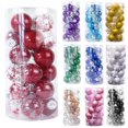 thumbnail image 1 of TureClos - Bolas colgantes navideñas, 24 unidades, rojas y blancas, irrompibles, para decoración de fiestas navideñas, bodas, 1 of 6