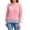 Pink, variant on Sheghy Summer Tops for Women 2026 Cold Weather Everyday Crewneck Baggy Fit Solid Color Knitted Long Sleeve Sweater Top White S