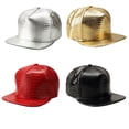 thumbnail image 3 of Miangastore Unisex Adjustable Hip Hop Cap with PU Leather Material and Snapback Design 10.6 x 7.1 x 4.33 Inch, 3 of 4