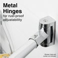 thumbnail image 4 of Wall-Mounted Adjustable Curved Shower Rod, Chrome Finish, 4 of 11