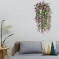 thumbnail image 7 of Artificial Hanging Flowers, Faux Morning Glory Hanging Basket, Realistic Plastic Artificial Plant Basket, Artificial Phalaenopsis Hanging Planter for Garden Porch Balcony Garden Decor, 29.5In/1 Pack, 7 of 7