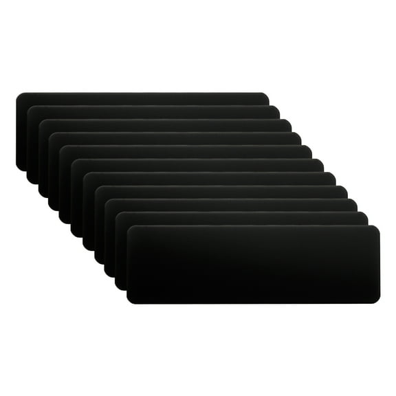 Uxcell 3x1 Inch Anodized Aluminum Sheet Metal, Laser Plates Engraving Blanks 1MM Thin for Crafting DIY, Black 11 Pack