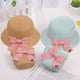 thumbnail image 3 of Sombrero de sol para niños, sombrero de sol para niñas, sombrero de paja de verano, conjunto de bolso pequeño, sombrero de pescador con protector solar de verano para playa de princesa, 3 of 6