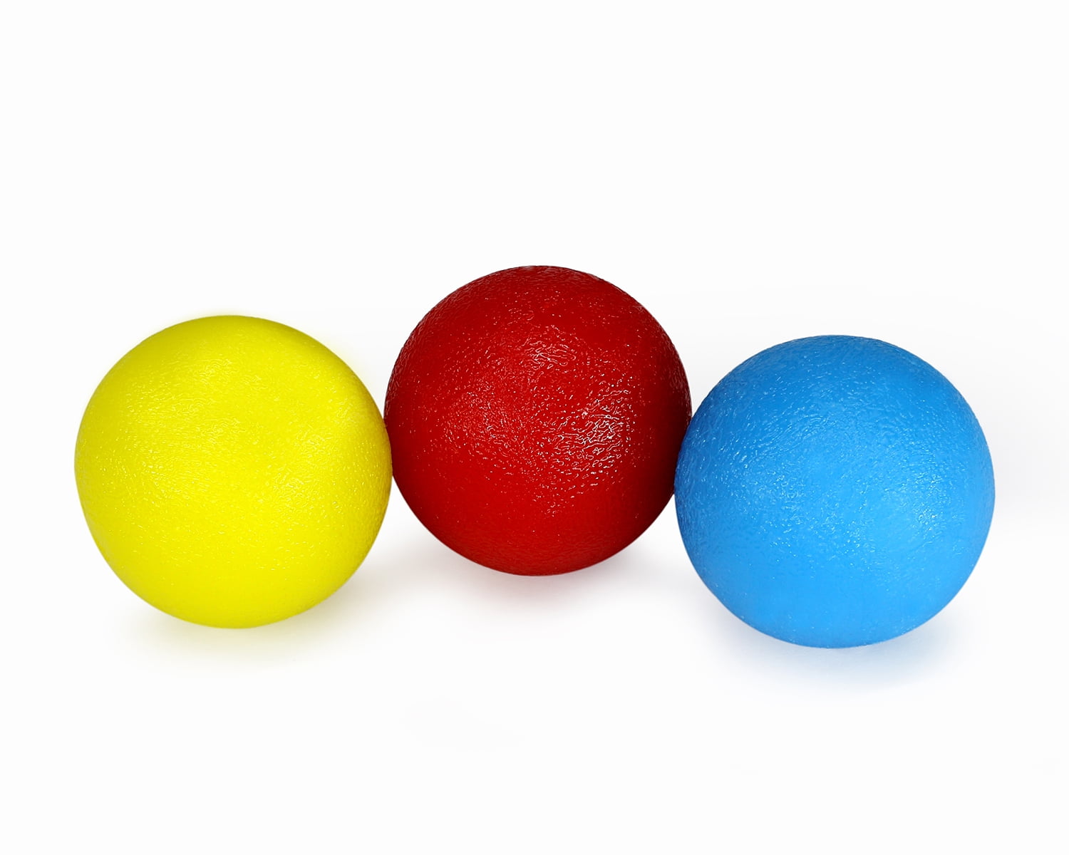 Yes4All Rubber Hand Therapy Exercise Ball Kit (Yellow, Red, Blue x3 ...