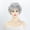 gray, variant on Women Short Curly Wig Natural Style Side Bangs Heat Resistant Synthetic Hair