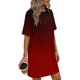 thumbnail image 3 of Mujeres Manga Corta Tops Impresión Casual Cuello Redondo Vendaje Vestido Falda de las Señoras, Vestido de Manga Corta para las Mujeres Primavera Verano Uso Diario, 3 of 6