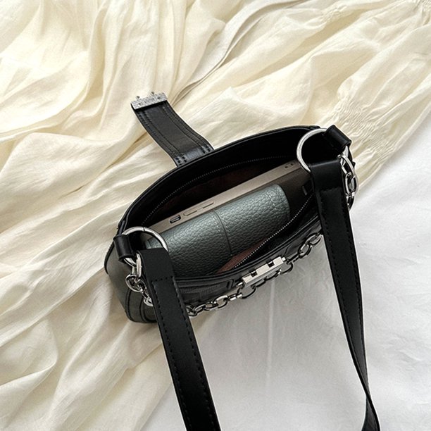 Bolsa Moda para mujer Hobo Bag PU Underarm Bag para mujer Vacaciones Viajes (Negro) Likrtyny Para Estrenar