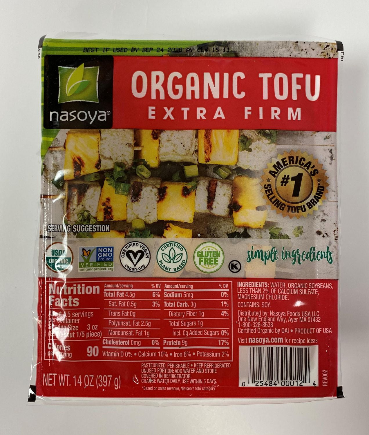 NASOYA Tofu Bio Extra Ferme Tofu