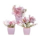 thumbnail image 2 of 3 piezas de flores falsas en macetas para decoración de mesa, adornos de plantas en macetas rosas falsas Estilo B, 2 of 9