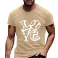 thumbnail image 4 of GZWYHT Mens T-Shirts,Mens Graphic T-Shirts Men's Summer Baseball Letter Printed Round Neck Short Sleeved T Shirt Tshirts Shirts,Men Clothing Beige XXL, 4 of 4