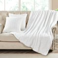 thumbnail image 4 of Home Soft Things Rabbit Faux Fur Throw with 2 Pillow Shell Combo Set Bright White 50" x 60", 4 of 4