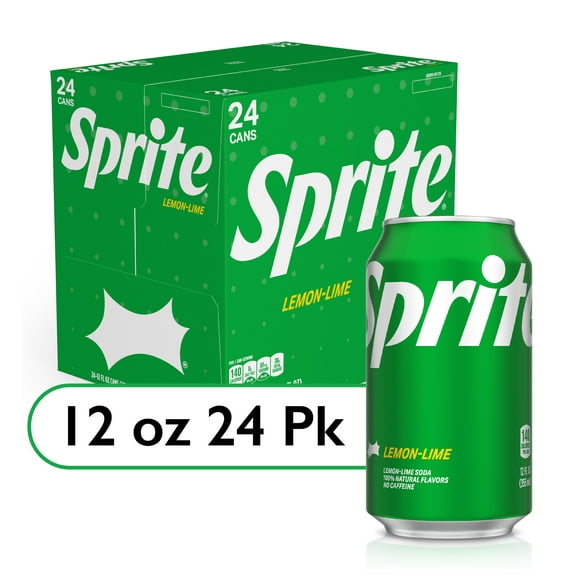 Sprite Lemon Lime Soda Pop, 12 fl oz, 24 Pack Cans
