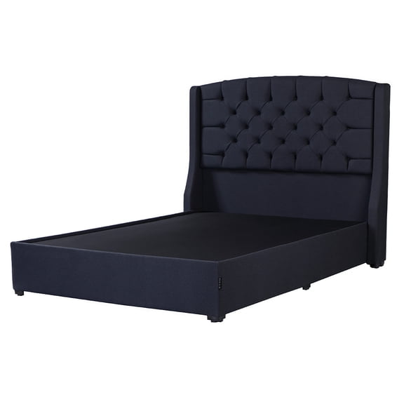 Box Base cama Queen Size + Cabecera Sitka Azul