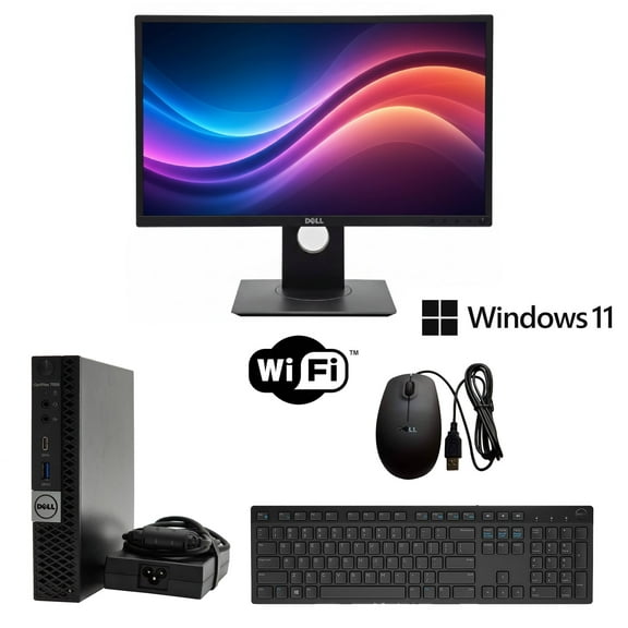 Restored Fully Configurable Dell OptiPlex 7050 Mini | i5-6500 | Up to 32 GB | 1 TB SSD | Wi-Fi (Refurbished)