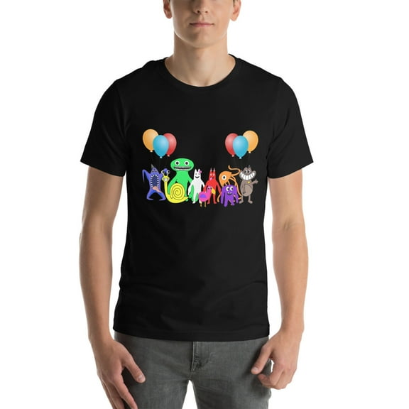 Garten of Banban T-shirt Design – Unique & Playful Cartoon Characters (Black, XS)