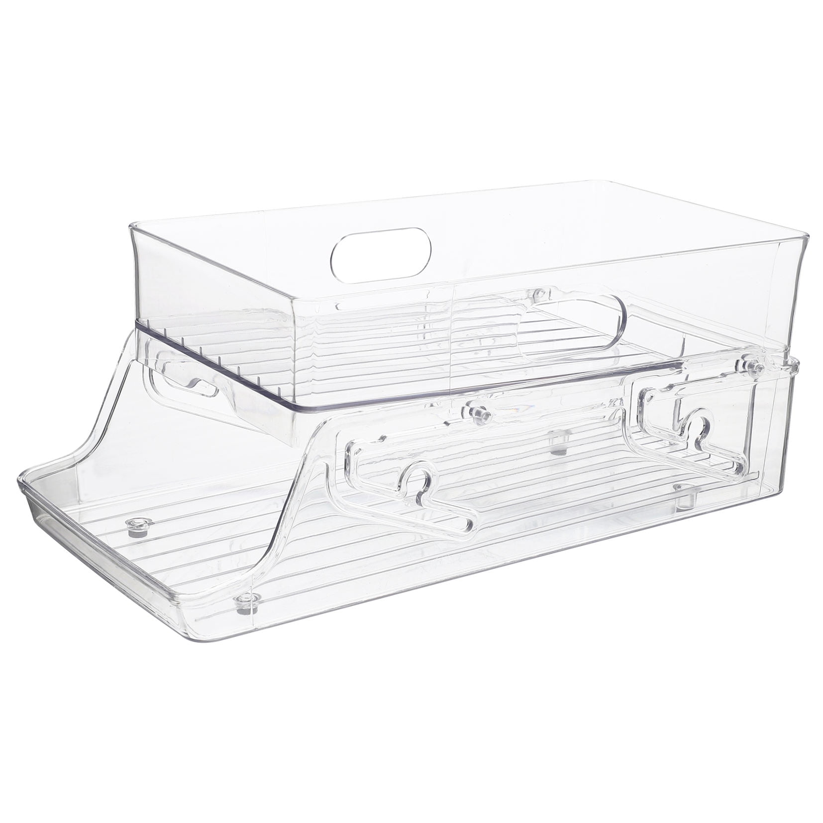 UPOUART Double Layer Can Organizer Rack, Beverage Storage Shelf for Kitchen, Fridge, Home & Restaurant, 1 Set