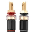 thumbnail image 2 of Conectores de Terminales de Altavoz de Cobre Puro, 2 Uds., Conector Banana Negro y Rojo, Adecuado para AltaVoz, 2 of 7