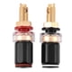 thumbnail image 2 of Conectores de Terminales de Altavoz de Cobre Puro, 2 Uds., Conector Banana Negro y Rojo, Adecuado para AltaVoz, 2 of 7