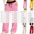 thumbnail image 3 of Mnyotv Straight Wide Leg Pants Girls Fashion High Waist Baggy Sweatpants Drawstring Trousers with Pocekts Size 6-7 Years, 3 of 6