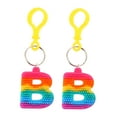 thumbnail image 4 of Masteelf 2-Pack Alphabet Letter Keychain Pendants for Car Keys, Stylish and Key Accessories, 4 of 8