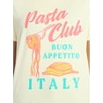 thumbnail image 3 of Pasta Club Women's Graphic Everyday Tee with Short Sleeves, Sizes XXS-XXL, 3 of 5