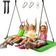 thumbnail image 1 of Gymax 60'' Kids Giant Tree Rectangle Swing 700 lbs w/ Adjustable Hanging Ropes Green, 1 of 10