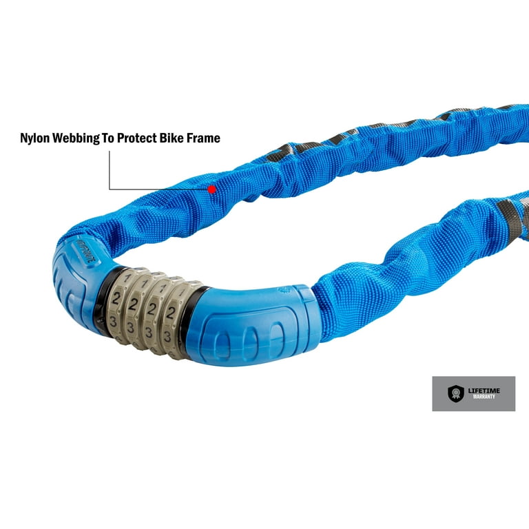 Kryptonite Lockdown 5mm Chain Combo Bicycle Lock Blue
