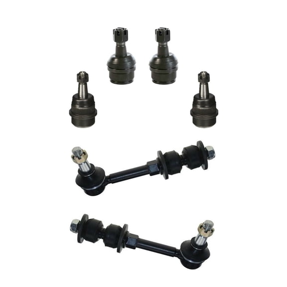 6 Pc Front Suspension Upper Lower Ball Joints Sway Bar End Link Kit