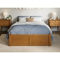 thumbnail image 6 of AFI Concord Full Wood Platform Bed with Footboard and Full Trundle, Light Toffee, 6 of 12