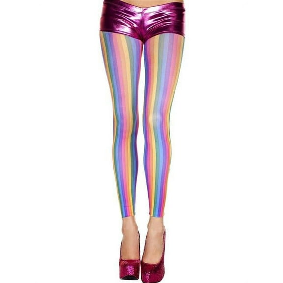 Music Legs Women's Women's Rainbow vertical striped leggings 35820-RAINBOW