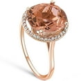 thumbnail image 3 of Pompeii 5 1/2 Ct TW Halo Diamond & Oval 10x12 Morganite Ring 14k Rose Gold (I/J,I2-I3), 3 of 4