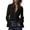 Z1-Black, variant on Womens Tops Trendy, Retro Zip Front Blouse, Cuff Detail Shirts for Women Black S