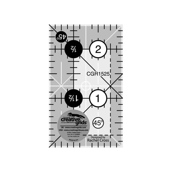 Creative Grids Quilt Ruler 1-1/2in x 2-1/2in Rectangle